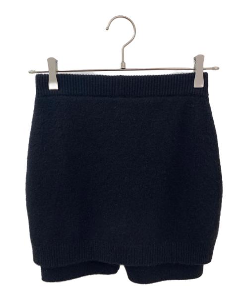 CLANE（クラネ）CLANE (クラネ) PANTS LAYERED YAK MINISKIRT ブラック サイズ:1の古着・服飾アイテム