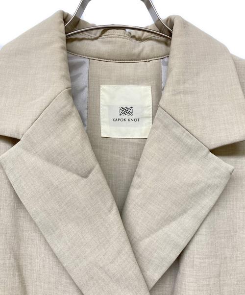 KAPOK KNOT（カポック ノット）KAPOK KNOT (カポック ノット) KAPOK Down long vest ベージュ サイズ:Mの古着・服飾アイテム