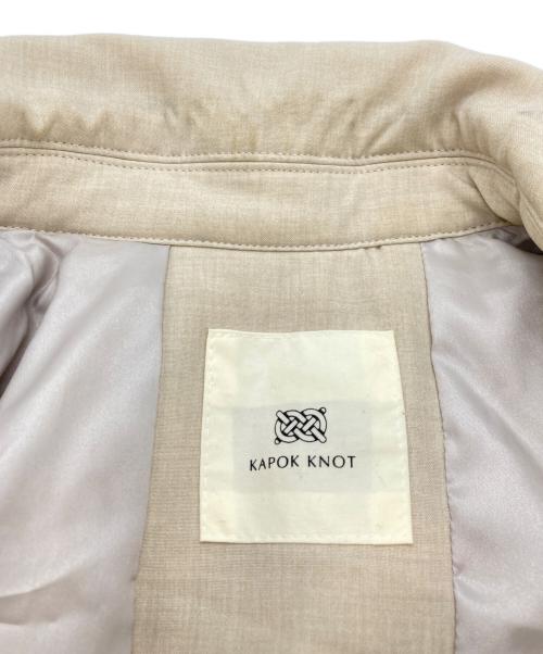 KAPOK KNOT（カポック ノット）KAPOK KNOT (カポック ノット) KAPOK Down long vest ベージュ サイズ:Mの古着・服飾アイテム