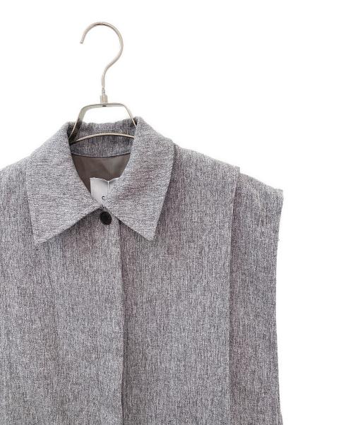 CLANE（クラネ）CLANE (クラネ) COLLAR SHORT VEST グレー サイズ:Free 未使用品の古着・服飾アイテム