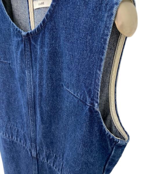 CLANE（クラネ）CLANE (クラネ) BACK OPEN DENIM ALL IN ONE インディゴ サイズ:1の古着・服飾アイテム