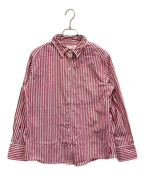 LAZO N33（ラソエヌサーティスリー）LAZO N33 (ラソエヌサーティスリー) ワイヤー入りシャツ レッド サイズ:Mの古着・服飾アイテム