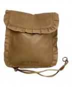 MIU MIUミュウミュウ）の古着「90ｓアーカイブフリルレザーショルダーポーチ」｜ベージュ