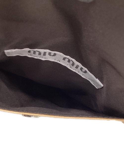 MIU MIU（ミュウミュウ）MIU MIU (ミュウミュウ) 90ｓアーカイブフリルレザーショルダーポーチ ベージュ サイズ:下記参照の古着・服飾アイテム