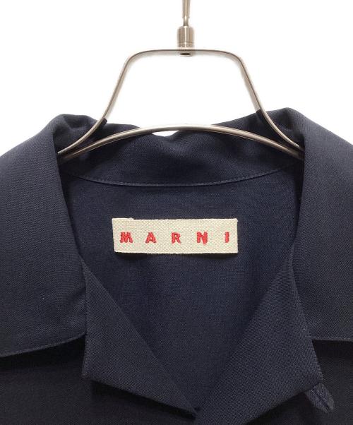 MARNI（マルニ）MARNI (マルニ) トロピカルウール オープンカラー ボーリングシャツ ネイビー サイズ:46の古着・服飾アイテム