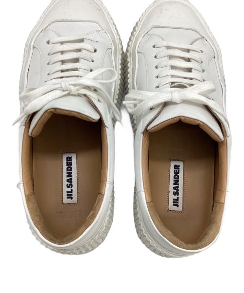 JIL SANDER（ジルサンダー）JIL SANDER (ジルサンダー) プラットフォーム スニーカー ホワイト サイズ:39の古着・服飾アイテム