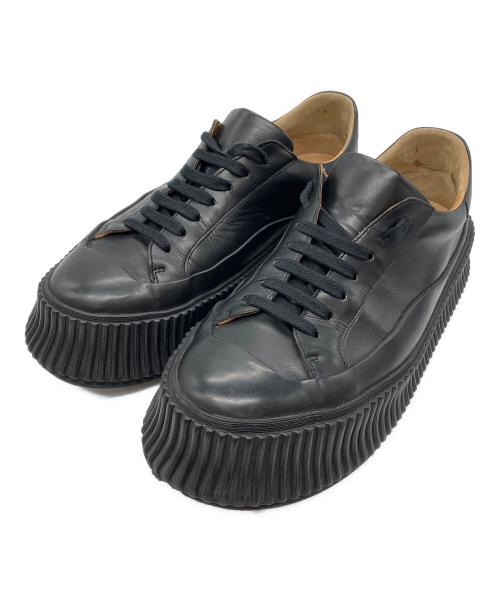 JIL SANDER（ジルサンダー）JIL SANDER (ジルサンダー) プラットフォーム スニーカー ブラック サイズ:39の古着・服飾アイテム