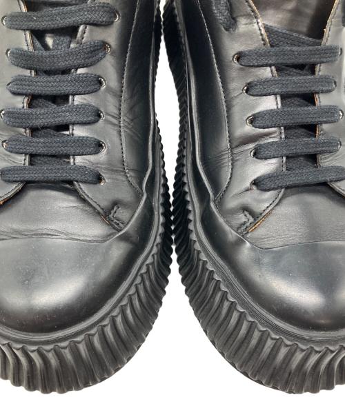 JIL SANDER（ジルサンダー）JIL SANDER (ジルサンダー) プラットフォーム スニーカー ブラック サイズ:39の古着・服飾アイテム