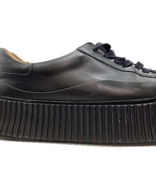 JIL SANDER（ジルサンダー）JIL SANDER (ジルサンダー) プラットフォーム スニーカー ブラック サイズ:39の古着・服飾アイテム