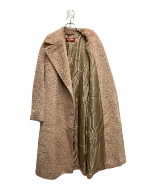 Max Mara Studio（マックスマーラ ストゥディオ）Max Mara Studio (マックスマーラ ストゥディオ) ボタンレスベルテッドチェスターコート TIGER ベージュ サイズ:36の古着・服飾アイテム
