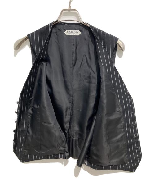 SOVEREIGN（ソブリン）SOVEREIGN (ソブリン) UNITED ARROWS (ユナイテッドアローズ) バンカーストライプ シングル 2ボタン3Pセットアップスーツ ブラック サイズ:50の古着・服飾アイテム
