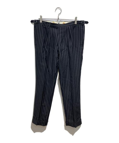 SOVEREIGN（ソブリン）SOVEREIGN (ソブリン) UNITED ARROWS (ユナイテッドアローズ) バンカーストライプ シングル 2ボタン3Pセットアップスーツ ブラック サイズ:50の古着・服飾アイテム