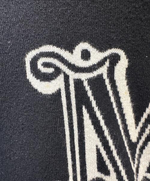 MaxMara（マックスマーラ）MaxMara (マックスマーラ) カシミヤMロゴセーター PAMIR 2313662133 ブラック ネロ＋ビアンコ サイズ:Sの古着・服飾アイテム