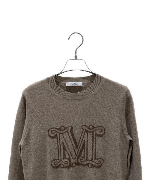 MaxMara（マックスマーラ）MaxMara (マックスマーラ) カシミヤMロゴセーター PAMIR ブラウン カチャ サイズ:Sの古着・服飾アイテム