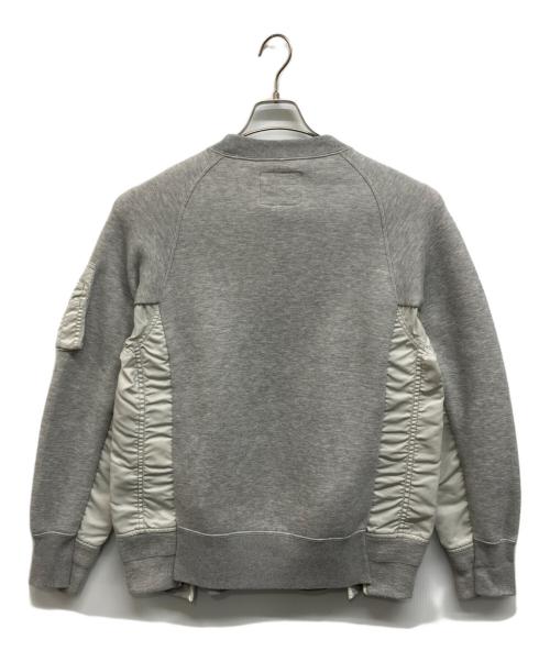 sacai（サカイ）sacai (サカイ) Sponge Sweat x MA-1 Pullover グレー サイズ:1の古着・服飾アイテム