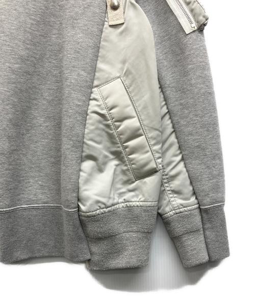 sacai（サカイ）sacai (サカイ) Sponge Sweat x MA-1 Pullover グレー サイズ:1の古着・服飾アイテム