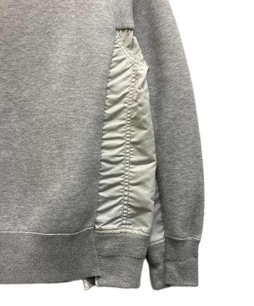 sacai（サカイ）sacai (サカイ) Sponge Sweat x MA-1 Pullover グレー サイズ:1の古着・服飾アイテム