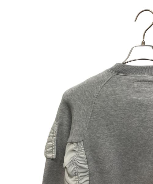 sacai（サカイ）sacai (サカイ) Sponge Sweat x MA-1 Pullover グレー サイズ:1の古着・服飾アイテム