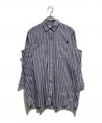 sacai×THOMAS MASONサカイ×トーマスメイソン）の古着「Cotton Poplin Shirt」｜ネイビー×ホワイト