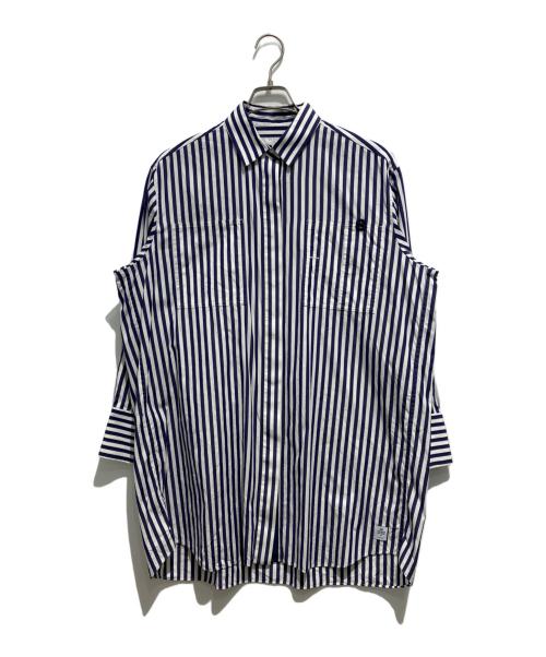 sacai（サカイ）sacai (サカイ) THOMAS MASON (トーマスメイソン) Cotton Poplin Shirt ネイビー×ホワイト サイズ:2の古着・服飾アイテム