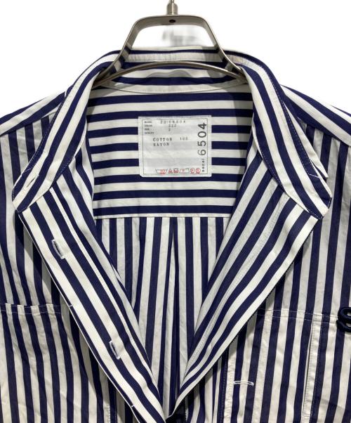 sacai（サカイ）sacai (サカイ) THOMAS MASON (トーマスメイソン) Cotton Poplin Shirt ネイビー×ホワイト サイズ:2の古着・服飾アイテム
