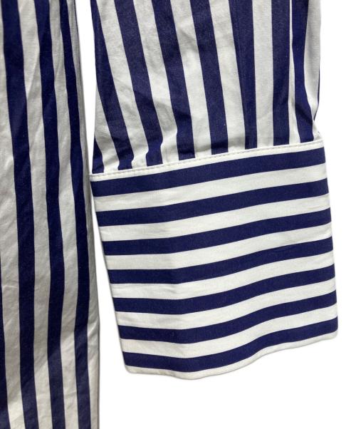 sacai（サカイ）sacai (サカイ) THOMAS MASON (トーマスメイソン) Cotton Poplin Shirt ネイビー×ホワイト サイズ:2の古着・服飾アイテム