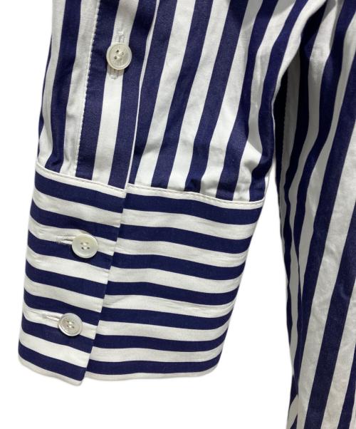 sacai（サカイ）sacai (サカイ) THOMAS MASON (トーマスメイソン) Cotton Poplin Shirt ネイビー×ホワイト サイズ:2の古着・服飾アイテム