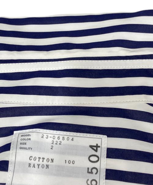 sacai（サカイ）sacai (サカイ) THOMAS MASON (トーマスメイソン) Cotton Poplin Shirt ネイビー×ホワイト サイズ:2の古着・服飾アイテム