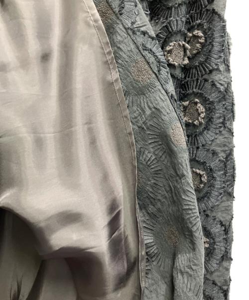 LOISIR（ロワズィール）LOISIR (ロワズィール) サークルフラワーカットジャカードタックギャザースカート ブラック サイズ:FREE 未使用品の古着・服飾アイテム