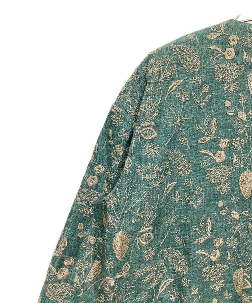 muuc（ムーク）muuc (ムーク) 筆記帳刺繍ジャケット グリーン サイズ:2の古着・服飾アイテム
