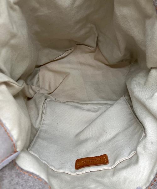 Te to Te（テトテ）Te to Te (テトテ) パッチワークレザートートバッグ グレージュの古着・服飾アイテム