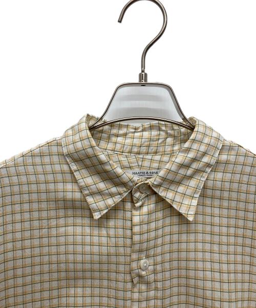 MAATEE&SONS（マーティーアンドサンズ）MAATEE&SONS (マーティーアンドサンズ) STEVEN ALAN (スティーブンアラン) シャツ イエロー×グリーン サイズ:2の古着・服飾アイテム