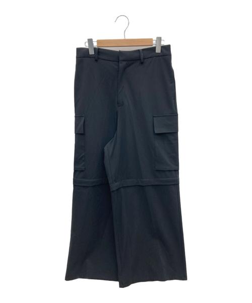 Lui's（ルイス）Lui's (ルイス) ワイドカーゴパンツ ブラック サイズ:Mの古着・服飾アイテム