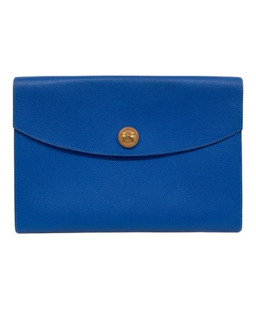 HERMES（エルメス）HERMES (エルメス) ポシェットリオ　ドキュメントケース ブルーの古着・服飾アイテム