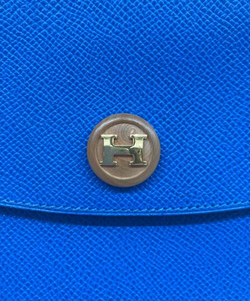 HERMES（エルメス）HERMES (エルメス) ポシェットリオ　ドキュメントケース ブルーの古着・服飾アイテム