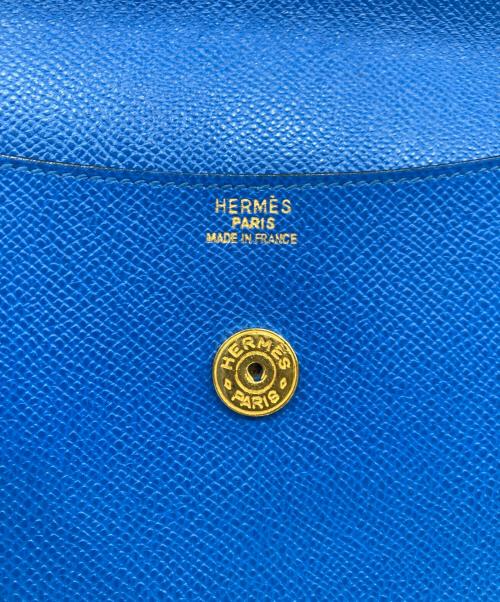 HERMES（エルメス）HERMES (エルメス) ポシェットリオ　ドキュメントケース ブルーの古着・服飾アイテム
