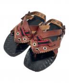 BOTTEGA VENETAボッテガベネタ）の古着「トングサンダル」｜ブラック×ブラウン