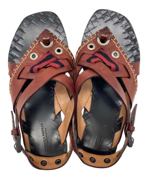 BOTTEGA VENETA（ボッテガベネタ）BOTTEGA VENETA (ボッテガベネタ) トングサンダル ブラック×ブラウン サイズ:SIZE 37の古着・服飾アイテム