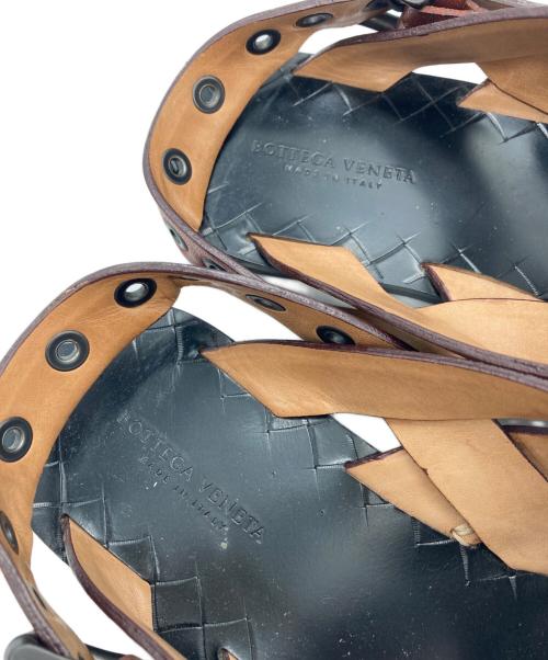 BOTTEGA VENETA（ボッテガベネタ）BOTTEGA VENETA (ボッテガベネタ) トングサンダル ブラック×ブラウン サイズ:SIZE 37の古着・服飾アイテム