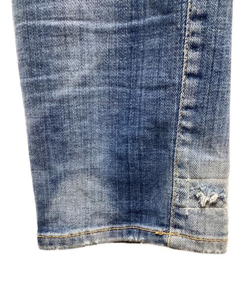 DSQUARED2（ディースクエアード）DSQUARED2 (ディースクエアード) ダメージ加工ボタンフライデニムパンツ ブルー サイズ:44の古着・服飾アイテム