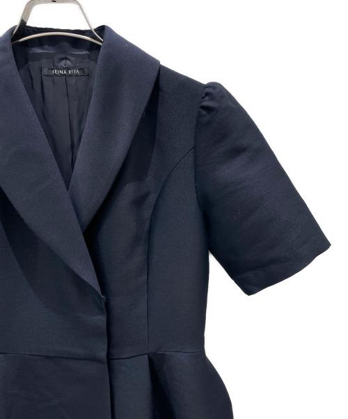 KEINA RITA（ケイナ リタ）KEINA RITA (ケイナ リタ) Silk Wool Dress KATIE ネイビー サイズ:38の古着・服飾アイテム