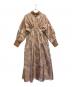 Ameri VINTAGE（アメリヴィンテージ）の古着「UND SHEER JACQUARD TUCK DRESS」｜ブラウン