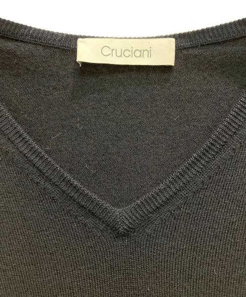 Cruciani（クルチアーニ）Cruciani (クルチアーニ) Vネックニット ブラック サイズ:44の古着・服飾アイテム