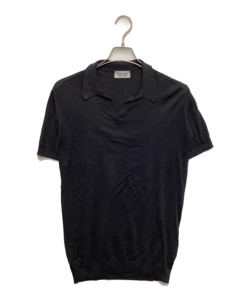 JOHN SMEDLEY（ジョンスメドレー）JOHN SMEDLEY (ジョンスメドレー) シーアイランドコットンスキッパーポロ ブラック サイズ:Sの古着・服飾アイテム