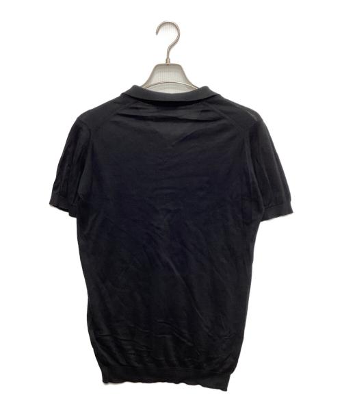 JOHN SMEDLEY（ジョンスメドレー）JOHN SMEDLEY (ジョンスメドレー) シーアイランドコットンスキッパーポロ ブラック サイズ:Sの古着・服飾アイテム