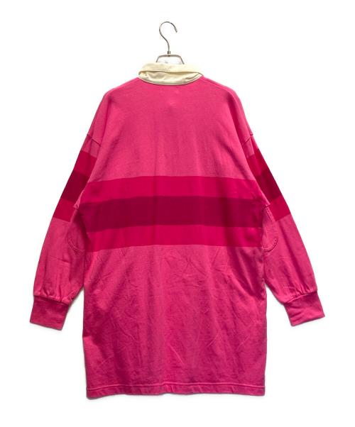 BEAMS BOY（ビームスボーイ）BEAMS BOY (ビームスボーイ) プリント ラグビージャージー ワンピース ピンク サイズ:FREEの古着・服飾アイテム