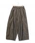 homspun（ホームスパン）の古着「wool linen ワイドギャザーパンツ」｜ブラウン