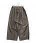homspun (ホームスパン) wool linen ワイドギャザーパンツ ブラウン サイズ:M：8000円