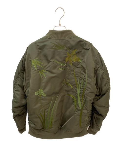 Mame Kurogouchi（マメクロゴウチ）Mame Kurogouchi (マメクロゴウチ) フローラル エンブロイダリー フライトジャケット オリーブ サイズ:1の古着・服飾アイテム