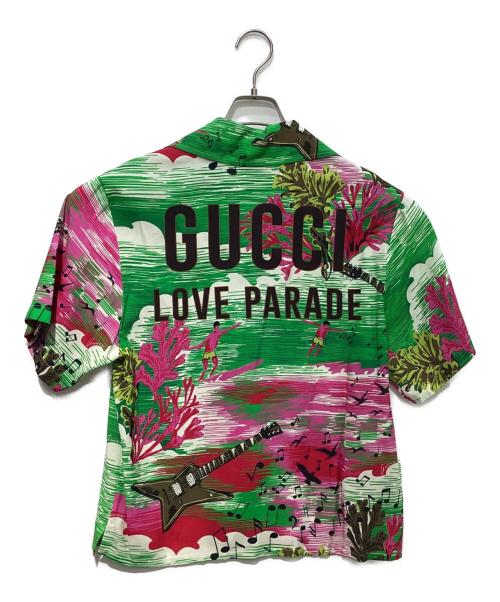 GUCCI（グッチ）GUCCI (グッチ) シャツ　703607	　LOVE PARADE グリーン サイズ:36の古着・服飾アイテム